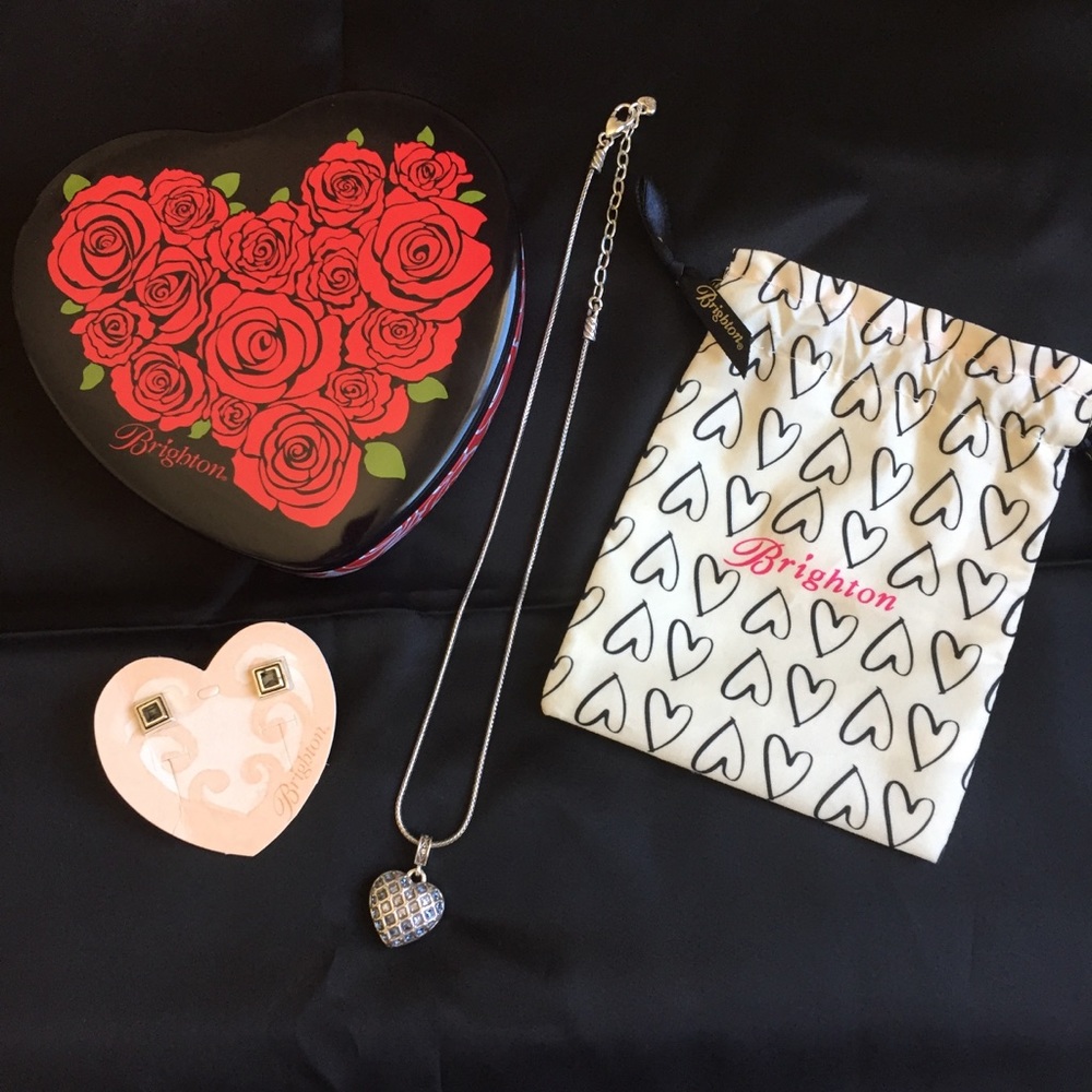 Brighton Jewelry Necklace and Earrings Gift Set